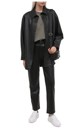 Женские кожаные кеды ariel MONCLER белого цвета по цене 42700 руб., арт. G1-09B-4M704-40-02SRY | Фото 2 Женские кожаные кеды ariel MONCLER белого цвета, арт. G1-09B-4M704-40-02SRY | Фото 2