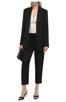 Женские брюки из вискозы и шелка SAINT LAURENT черного цвета по цене 136500 руб., арт. 646255/Y1C55 | Фото 2 Женские брюки из вискозы и шелка SAINT LAURENT черного цвета, арт. 646255/Y1C55 | Фото 2