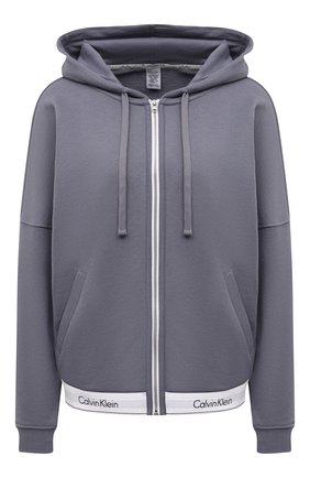 Женский хлопковый кардиган CALVIN KLEIN серого цвета по цене 10500 руб., арт. QS6030E | Фото 1 Женский хлопковый кардиган CALVIN KLEIN серого цвета, арт. QS6030E | Фото 1