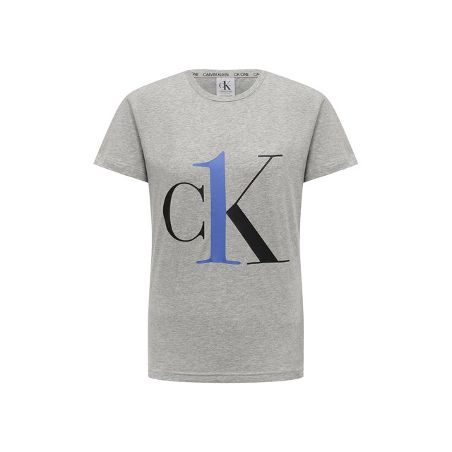 Хлопковая футболка Calvin Klein серого цвета