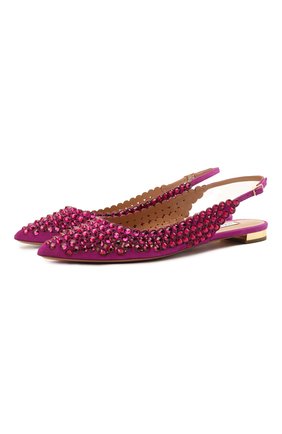 Женские замшевые балетки AQUAZZURA розового цвета по цене 115000 руб., арт. TQLFLAA0-SUE-EX0 | Фото 1 Женские замшевые балетки AQUAZZURA розового цвета, арт. TQLFLAA0-SUE-EX0 | Фото 1