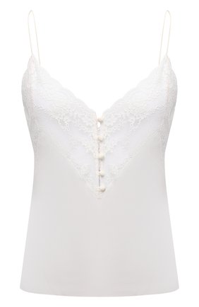 Женский шелковый топ SAINT LAURENT бежевого цвета по цене 105000 руб., арт. 648880/Y7B20 | Фото 1 Женский шелковый топ SAINT LAURENT бежевого цвета, арт. 648880/Y7B20 | Фото 1