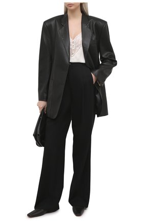 Женский шелковый топ SAINT LAURENT бежевого цвета по цене 105000 руб., арт. 648880/Y7B20 | Фото 2 Женский шелковый топ SAINT LAURENT бежевого цвета, арт. 648880/Y7B20 | Фото 2