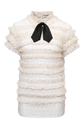 Женский хлопковый топ SAINT LAURENT светло-бежевого цвета по цене 157500 руб., арт. 640865/Y4C11 | Фото 1 Женский хлопковый топ SAINT LAURENT светло-бежевого цвета, арт. 640865/Y4C11 | Фото 1