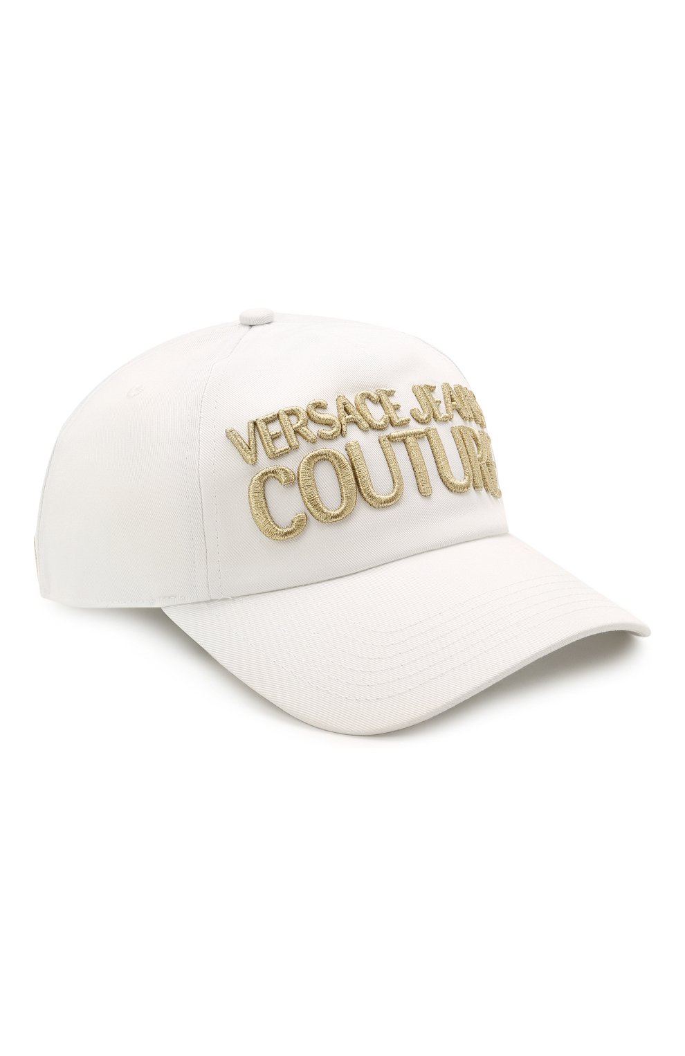 Женская хлопковая бейсболка VERSACE JEANS COUTURE белого цвета, арт. E8VWAK10-LINEA W0MAN CAP DIS. 3/85075 | Фото 1