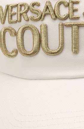 Женская хлопковая бейсболка VERSACE JEANS COUTURE белого цвета по цене 5185 руб., арт. E8VWAK10-LINEA W0MAN CAP DIS. 3/85075 | Фото 3 Женская хлопковая бейсболка VERSACE JEANS COUTURE белого цвета, арт. E8VWAK10-LINEA W0MAN CAP DIS. 3/85075 | Фото 3