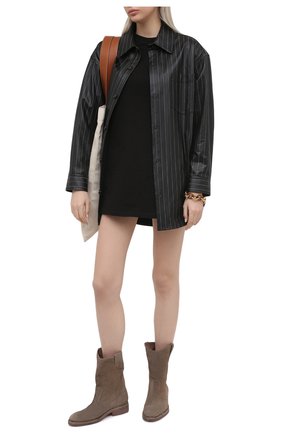 Женские замшевые сапоги GOLDEN GOOSE DELUXE BRAND светло-коричневого цвета по цене 69350 руб., арт. GWF00153.F000677 | Фото 2 Женские замшевые сапоги GOLDEN GOOSE DELUXE BRAND светло-коричневого цвета, арт. GWF00153.F000677 | Фото 2