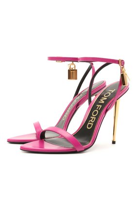 Женские кожаные босоножки padlock TOM FORD фуксия цвета по цене 81950 руб., арт. W2272T-LKD002 | Фото 1 Женские кожаные босоножки padlock TOM FORD фуксия цвета, арт. W2272T-LKD002 | Фото 1