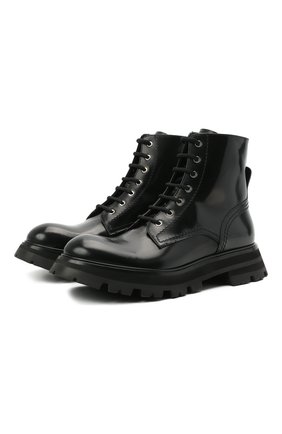 Женские кожаные ботинки ALEXANDER MCQUEEN черного цвета по цене 79950 руб., арт. 657569/WHZ80 | Фото 1 Женские кожаные ботинки ALEXANDER MCQUEEN черного цвета, арт. 657569/WHZ80 | Фото 1