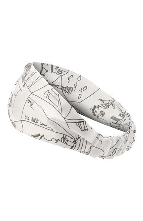 Женская повязка на голову EMILIO PUCCI белого цвета по цене 28800 руб., арт. 1EAI01/1E340 | Фото 2 Женская повязка на голову EMILIO PUCCI белого цвета, арт. 1EAI01/1E340 | Фото 2