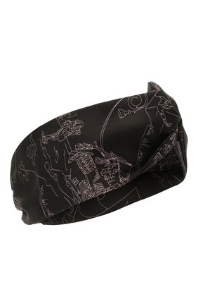 Женская повязка на голову EMILIO PUCCI черного цвета, арт. 1EAI01/1E340 | Фото 1 (Материал: Синтетический материал, Текстиль)