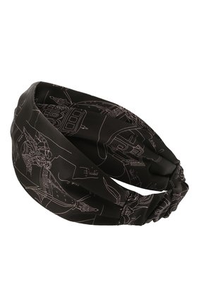 Женская повязка на голову EMILIO PUCCI черного цвета, арт. 1EAI01/1E340 | Фото 2 (Материал: Синтетический материал, Текстиль)