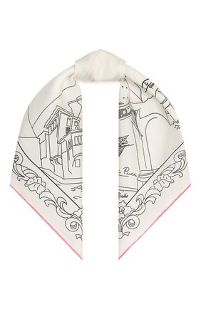 Женский шелковый платок EMILIO PUCCI белого цвета по цене 14800 руб., арт. 1EGB20/1ES20 | Фото 1 Женский шелковый платок EMILIO PUCCI белого цвета, арт. 1EGB20/1ES20 | Фото 1