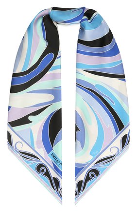 Женский шелковый платок EMILIO PUCCI синего цвета по цене 33000 руб., арт. 1EGB42/1EV42 | Фото 1 Женский шелковый платок EMILIO PUCCI синего цвета, арт. 1EGB42/1EV42 | Фото 1