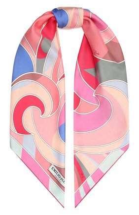 Женский шелковый платок EMILIO PUCCI розового цвета по цене 33000 руб., арт. 1EGB52/1EQ52 | Фото 1 Женский шелковый платок EMILIO PUCCI розового цвета, арт. 1EGB52/1EQ52 | Фото 1