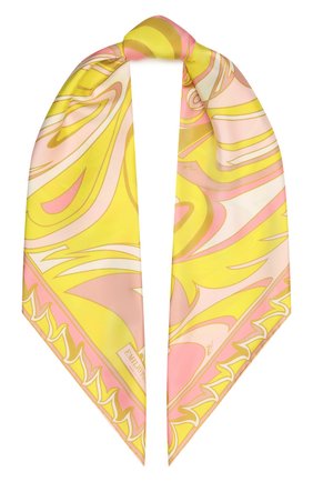 Женский шелковый платок EMILIO PUCCI светло-розового цвета по цене 33000 руб., арт. 1EGB62/1ET62 | Фото 1 Женский шелковый платок EMILIO PUCCI светло-розового цвета, арт. 1EGB62/1ET62 | Фото 1