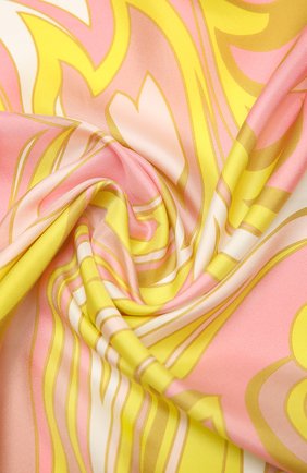 Женский шелковый платок EMILIO PUCCI светло-розового цвета по цене 33000 руб., арт. 1EGB62/1ET62 | Фото 2 Женский шелковый платок EMILIO PUCCI светло-розового цвета, арт. 1EGB62/1ET62 | Фото 2