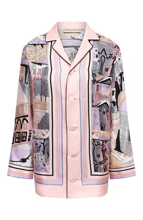 Женская шелковая рубашка EMILIO PUCCI розового цвета по цене 156000 руб., арт. 1ERJ40/1E721 | Фото 1 Женская шелковая рубашка EMILIO PUCCI розового цвета, арт. 1ERJ40/1E721 | Фото 1