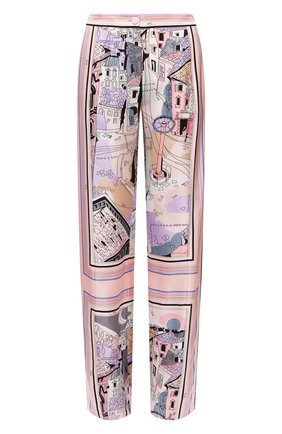 Женские шелковые брюки EMILIO PUCCI розового цвета по цене 124500 руб., арт. 1ERT40/1E721 | Фото 1 Женские шелковые брюки EMILIO PUCCI розового цвета, арт. 1ERT40/1E721 | Фото 1