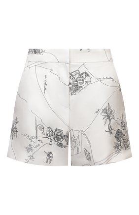 Женские шелковые шорты EMILIO PUCCI белого цвета по цене 57550 руб., арт. 1ERU15/1E741 | Фото 1 Женские шелковые шорты EMILIO PUCCI белого цвета, арт. 1ERU15/1E741 | Фото 1