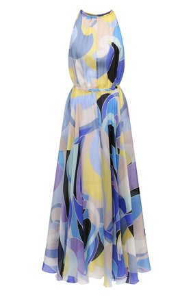 Женское шелковое платье EMILIO PUCCI голубого цвета по цене 132500 руб., арт. 1EWI73/1E782 | Фото 1 Женское шелковое платье EMILIO PUCCI голубого цвета, арт. 1EWI73/1E782 | Фото 1 (Материал подклада: Шелк; Материал внешний: Шелк; Длина Ж (юбки, платья, шорты): Макси; Стили: Романтичный; Женское Кросс-КТ: Платье-одежда, Платье-пляжная одежда, Сарафаны; Рукава: Без рукавов; Случай: Повседневный)