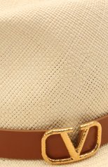 Женская соломенная шляпа vlogo VALENTINO бежевого цвета, арт. VW2HAA31/JAP | Фото 3 (Региональные ограничения белый список (Axapta Mercury): RU; Материал: Растительное волокно)