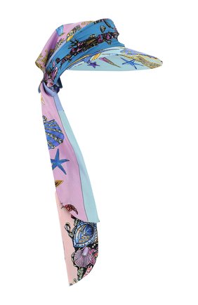 Женский козырёк VERSACE голубого цвета по цене 65950 руб., арт. ICAP025/1F00905 | Фото 1 Женский козырёк VERSACE голубого цвета, арт. ICAP025/1F00905 | Фото 1