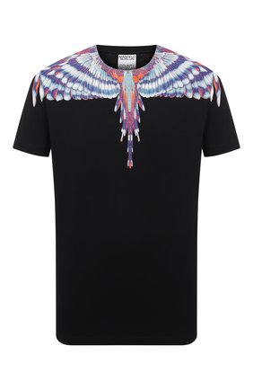 Мужская хлопковая футболка MARCELO BURLON черного цвета по цене 21250 руб., арт. CMAA018S21JER001 | Фото 1 Мужская хлопковая футболка MARCELO BURLON черного цвета, арт. CMAA018S21JER001 | Фото 1