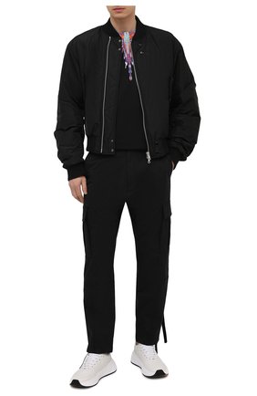 Мужская хлопковая футболка MARCELO BURLON черного цвета по цене 21250 руб., арт. CMAA018S21JER001 | Фото 2 Мужская хлопковая футболка MARCELO BURLON черного цвета, арт. CMAA018S21JER001 | Фото 2