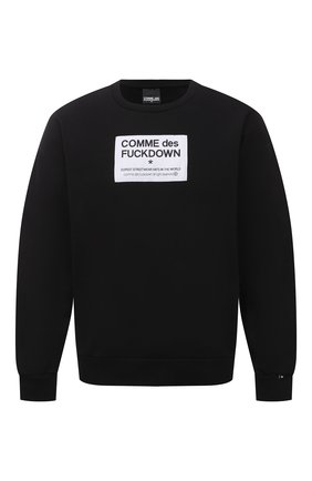 Мужской хлопковый свитшот COMME DES FUCKDOWN черного цвета по цене 8295 руб., арт. CDFU1112 | Фото 1 Мужской хлопковый свитшот COMME DES FUCKDOWN черного цвета, арт. CDFU1112 | Фото 1