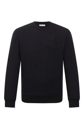Мужской хлопковый свитшот MONCLER темно-синего цвета по цене 42600 руб., арт. G1-091-8G7A6-10-809LA | Фото 1 Мужской хлопковый свитшот MONCLER темно-синего цвета, арт. G1-091-8G7A6-10-809LA | Фото 1