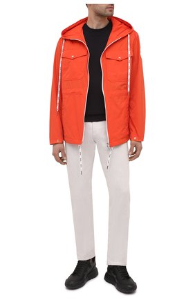 Мужской хлопковый свитшот MONCLER темно-синего цвета по цене 42600 руб., арт. G1-091-8G7A6-10-809LA | Фото 2 Мужской хлопковый свитшот MONCLER темно-синего цвета, арт. G1-091-8G7A6-10-809LA | Фото 2
