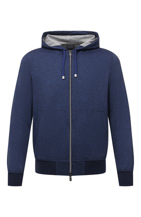 Мужской хлопковая толстовка CAPOBIANCO синего цвета по цене 41050 руб., арт. 10M402.L000. | Фото 1 Мужской хлопковая толстовка CAPOBIANCO синего цвета, арт. 10M402.L000. | Фото 1