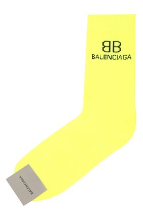 Мужские носки BALENCIAGA желтого цвета по цене 7210 руб., арт. 640609/4A4B5 | Фото 1 Мужские носки BALENCIAGA желтого цвета, арт. 640609/4A4B5 | Фото 1 (Материал внешний: Хлопок; Кросс-КТ: бельё)
