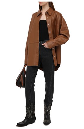 Женские кожаные сапоги wish star low GOLDEN GOOSE DELUXE BRAND черного цвета по цене 72950 руб., арт. GWF00136.F000571 | Фото 2 Женские кожаные сапоги wish star low GOLDEN GOOSE DELUXE BRAND черного цвета, арт. GWF00136.F000571 | Фото 2