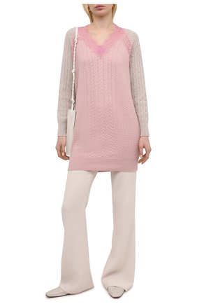Женское шерстяное платье STELLA MCCARTNEY светло-розового цвета по цене 109500 руб., арт. 602884/S2237 | Фото 2 Женское шерстяное платье STELLA MCCARTNEY светло-розового цвета, арт. 602884/S2237 | Фото 2 (Рукава: Длинные; Длина Ж (юбки, платья, шорты): Мини; Материал внешний: Шерсть; Женское Кросс-КТ: Платье-одежда; Стили: Романтичный; Случай: Повседневный; Региональные ограничения белый список (Axapta Mercury): RU; Кросс-КТ: Трикотаж)