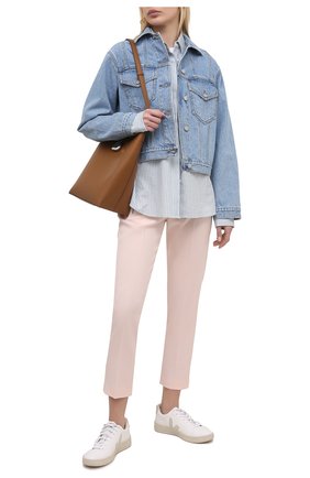 Женские шерстяные брюки STELLA MCCARTNEY светло-розового цвета по цене 69400 руб., арт. 601806/SPA03 | Фото 2 Женские шерстяные брюки STELLA MCCARTNEY светло-розового цвета, арт. 601806/SPA03 | Фото 2 (Материал внешний: Шерсть; Женское Кросс-КТ: Брюки-одежда; Силуэт Ж (брюки и джинсы): Прямые; Стили: Кэжуэл; Длина (брюки, джинсы): Укороченные; Региональные ограничения белый список (Axapta Mercury): RU)
