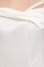 Женское платье изо льна и вискозы JACQUEMUS белого цвета, арт. 211DR22/111110 | Фото 5 (Случай: Коктейльный; Длина Ж (юбки, платья, шорты): Мини; Региональные ограничения белый список (Axapta Mercury): RU; Материал внешний: Вискоза, Лен; Рукава: Без рукавов; Материал подклада: Хлопок; Женское Кросс-КТ: Платье-одежда)
