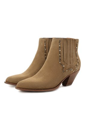 Женские замшевые ботильоны sunset GOLDEN GOOSE DELUXE BRAND бежевого цвета по цене 63850 руб., арт. GWF00138.F001202 | Фото 1 Женские замшевые ботильоны sunset GOLDEN GOOSE DELUXE BRAND бежевого цвета, арт. GWF00138.F001202 | Фото 1