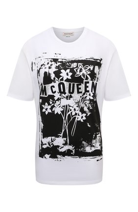 Женская хлопковая футболка ALEXANDER MCQUEEN белого цвета по цене 23250 руб., арт. 659731/QZAC4 | Фото 1 Женская хлопковая футболка ALEXANDER MCQUEEN белого цвета, арт. 659731/QZAC4 | Фото 1