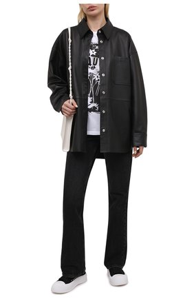 Женская хлопковая футболка ALEXANDER MCQUEEN белого цвета по цене 23250 руб., арт. 659731/QZAC4 | Фото 2 Женская хлопковая футболка ALEXANDER MCQUEEN белого цвета, арт. 659731/QZAC4 | Фото 2