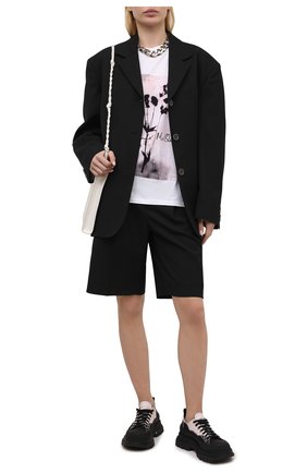 Женская хлопковая футболка ALEXANDER MCQUEEN белого цвета по цене 41050 руб., арт. 659730/QZAC3 | Фото 2 Женская хлопковая футболка ALEXANDER MCQUEEN белого цвета, арт. 659730/QZAC3 | Фото 2