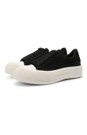 Женские комбинированные кеды ALEXANDER MCQUEEN черно-белого цвета по цене 41100 руб., арт. 654593/W4PQ1 | Фото 1 Женские комбинированные кеды ALEXANDER MCQUEEN черно-белого цвета, арт. 654593/W4PQ1 | Фото 1