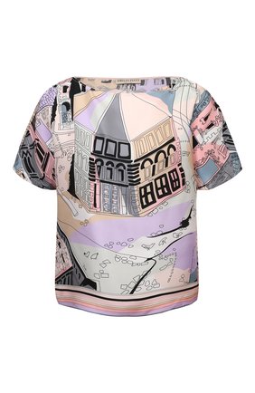 Женский шелковый топ EMILIO PUCCI розового цвета по цене 72050 руб., арт. 1ERM05/1E721 | Фото 1 Женский шелковый топ EMILIO PUCCI розового цвета, арт. 1ERM05/1E721 | Фото 1