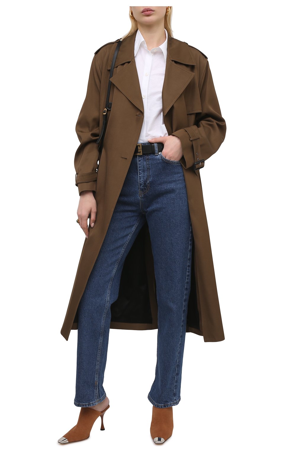 Женские коричневые замшевые мюли SERGIO ROSSI — купить за 78850 руб. в ...