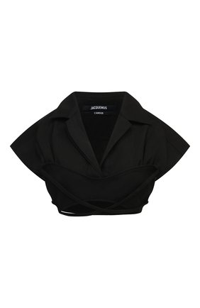 Женский топ JACQUEMUS черного цвета по цене 39950 руб., арт. 211T005/103990 | Фото 1 Женский топ JACQUEMUS черного цвета, арт. 211T005/103990 | Фото 1