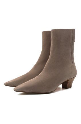 Женские замшевые ботильоны AQUAZZURA серого цвета по цене 69750 руб., арт. SH0MIDB4-SUE-PBG | Фото 1 Женские замшевые ботильоны AQUAZZURA серого цвета, арт. SH0MIDB4-SUE-PBG | Фото 1