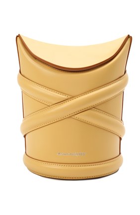 Женская сумка curve ALEXANDER MCQUEEN желтого цвета, арт. 656467/1YB40 | Фото 1 (Сумки-технические: Сумки через плечо; Материал: Натуральная кожа; Размер: mini; Ремень/цепочка: На ремешке)