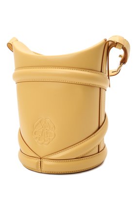 Женская сумка curve ALEXANDER MCQUEEN желтого цвета по цене 103500 руб., арт. 656467/1YB40 | Фото 3 Женская сумка curve ALEXANDER MCQUEEN желтого цвета, арт. 656467/1YB40 | Фото 3 (Сумки-технические: Сумки через плечо; Материал: Натуральная кожа; Размер: mini; Ремень/цепочка: На ремешке)