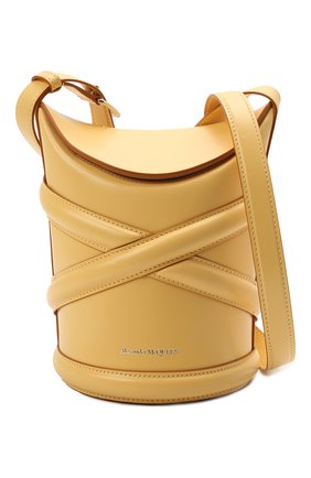 Женская сумка curve ALEXANDER MCQUEEN желтого цвета по цене 103500 руб., арт. 656467/1YB40 | Фото 5 Женская сумка curve ALEXANDER MCQUEEN желтого цвета, арт. 656467/1YB40 | Фото 5 (Сумки-технические: Сумки через плечо; Материал: Натуральная кожа; Размер: mini; Ремень/цепочка: На ремешке)